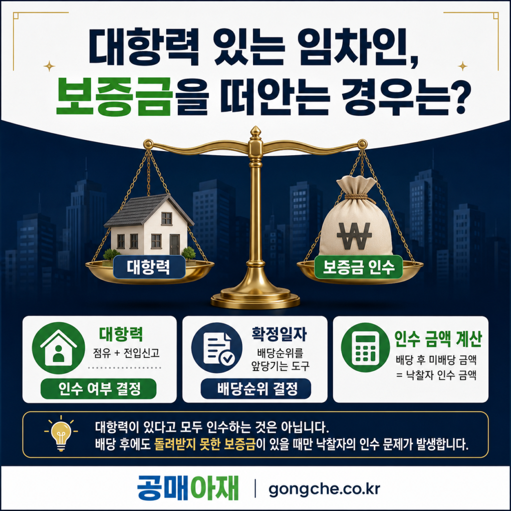 대항력 있는 임차인의 보증금을 낙찰자가 떠안는 경우와 인수 금액 계산 사례