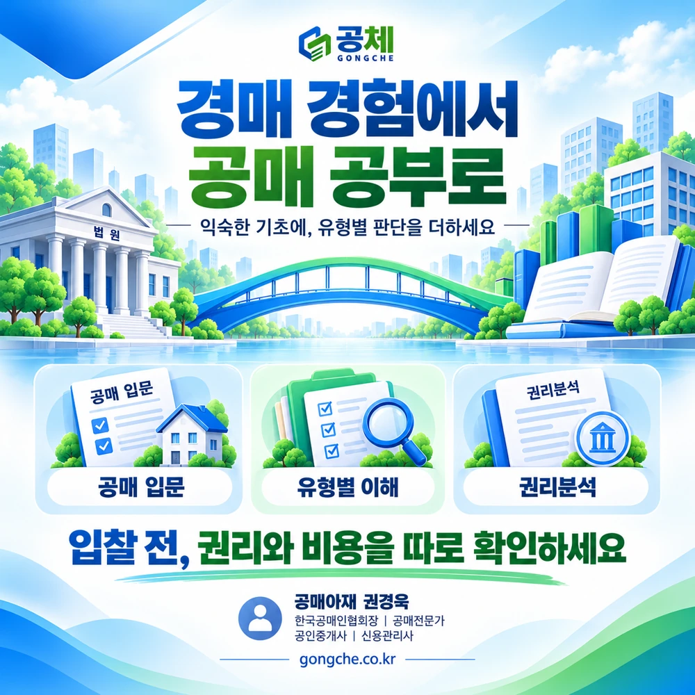 경매 경험자가 공매 입문, 유형별 이해, 권리분석으로 이어가는 공매 공부 순서