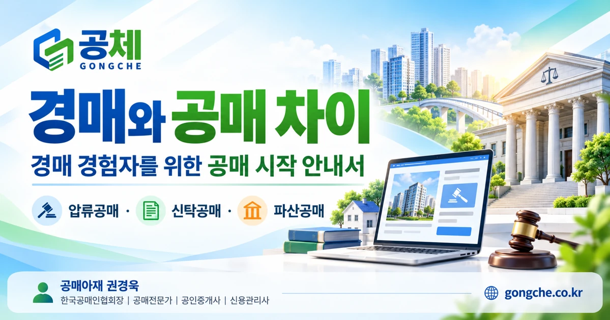 경매와 공매 차이 – 경매 경험자가 공매를 시작하는 안내서