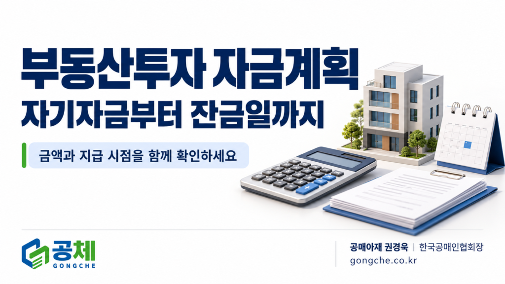 부동산투자 자금계획, 자기자금부터 잔금일까지 확인하는 안내